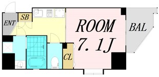 松屋町駅 徒歩7分 6階の物件間取画像